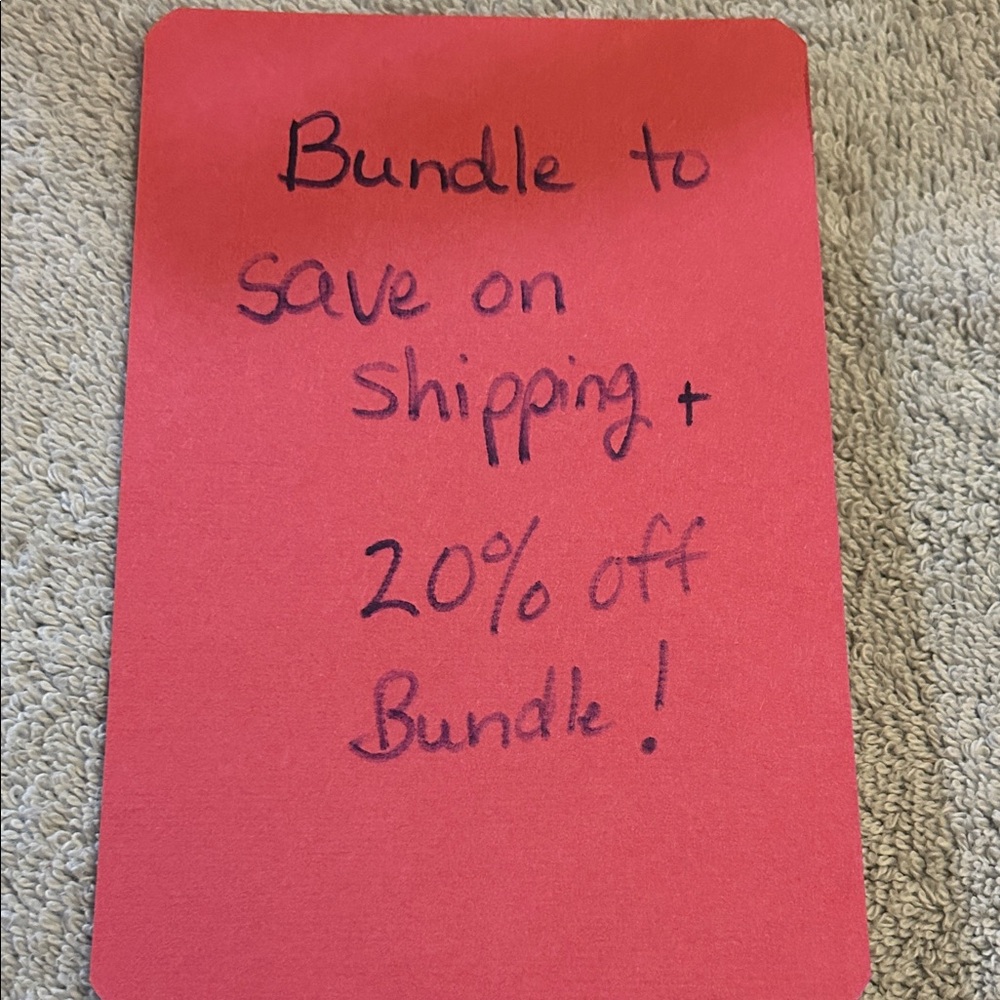 Bundle to save on shipping! At least 20% off bundle price!